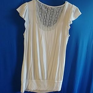 mine Tops - Country chic romantic top with lace detail mine Tops - Country chic romantic top with lace detail